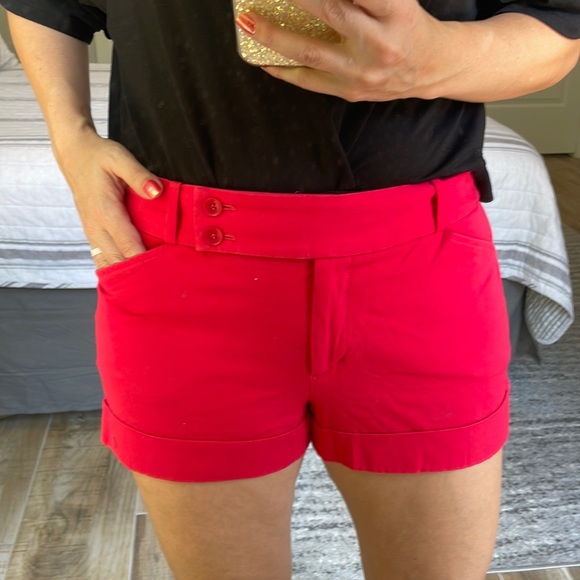 BCBG MaxAzria Red Shorts size M - Picture 2 of 6